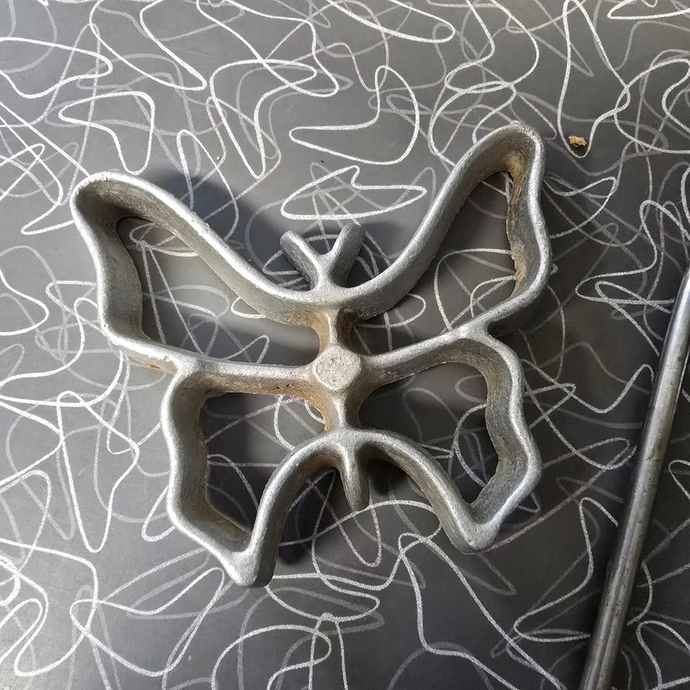 Unbranded Rosette Iron Cookie Mold Set of 2‎ Silver Vintage Baking